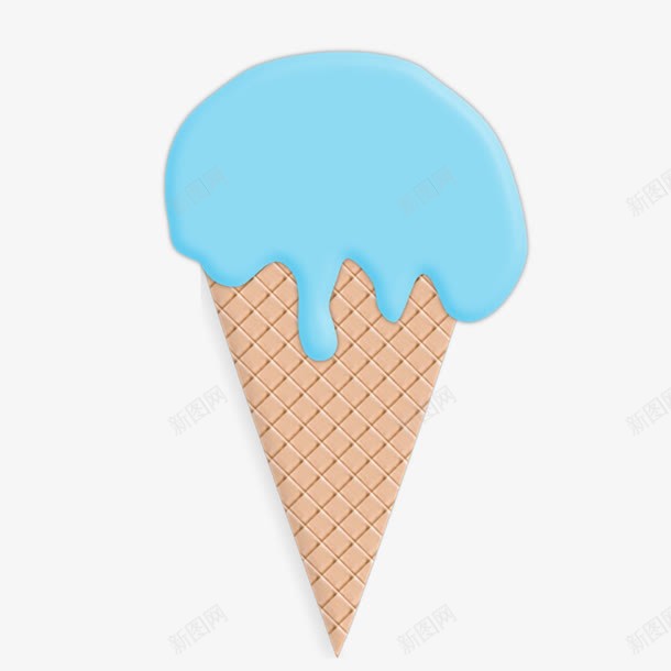 卡通手绘冰淇淋甜筒png免抠素材_新图网 https://ixintu.com 冰淇淋 卡通 甜筒