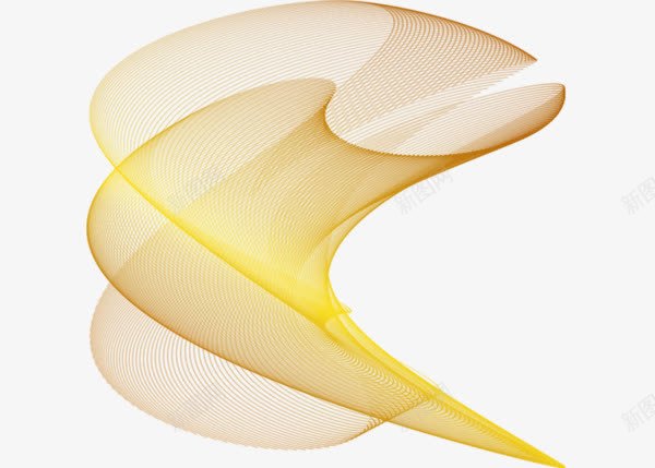 黄色网状png免抠素材_新图网 https://ixintu.com 元素 曲线条 线条 网状 黄色