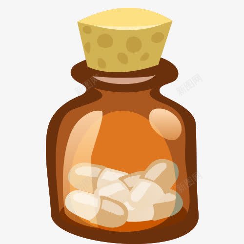 药瓶卡通png免抠素材_新图网 https://ixintu.com 精美 药瓶卡通图