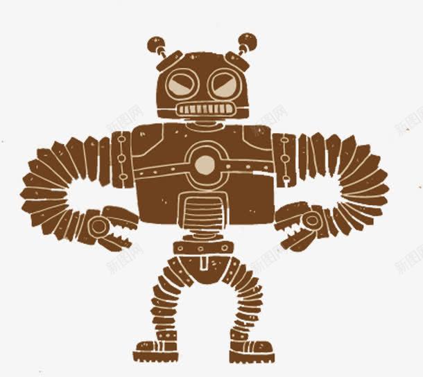 卡通机器人png免抠素材_新图网 https://ixintu.com 卡通机器人 褐色卡通机器人