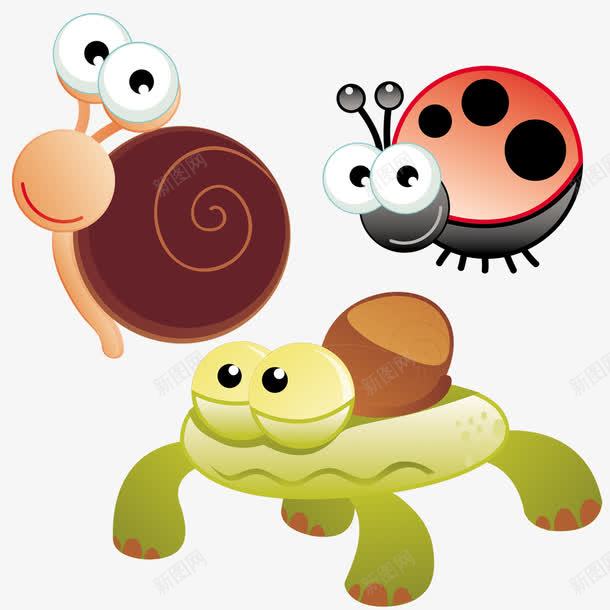 乌龟和蜗牛png免抠素材_新图网 https://ixintu.com 乌龟 动漫 动物 卡通 可爱 手绘 简图 蜗牛