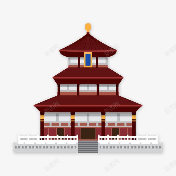 建筑png免抠素材_新图网 https://ixintu.com 卡通 建筑 房子 旅游景点 褐色