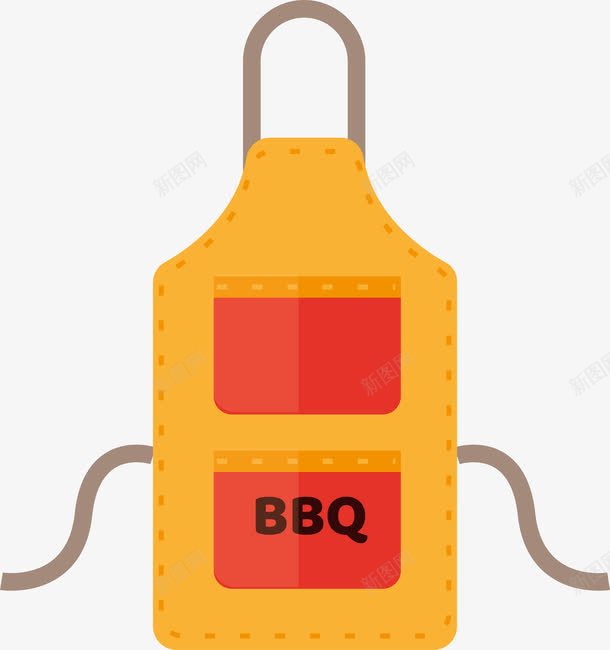 卡通烤肉围裙png免抠素材_新图网 https://ixintu.com BBQ 卡通手绘 围腰 围裙 烤肉 矢量图案