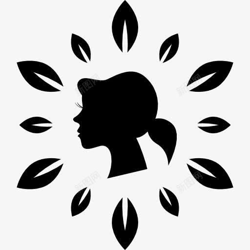 绿色的女孩图标png_新图网 https://ixintu.com 人 叶 女孩 标志 的人 的象征 绿