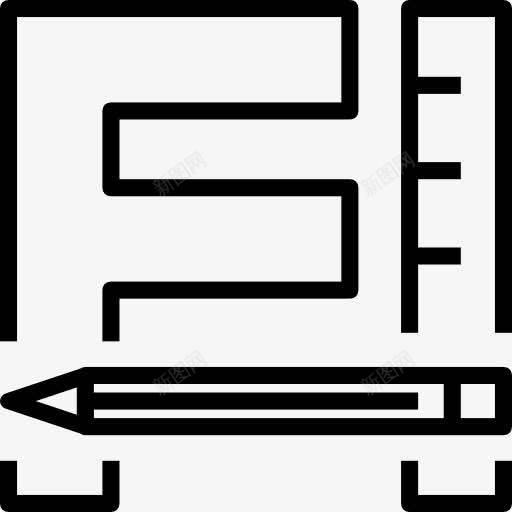 字体标图标png_新图网 https://ixintu.com 图形设计 字体设计 尺子 接口 铅笔
