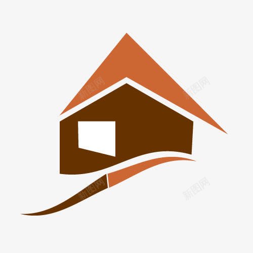 卡通房屋png免抠素材_新图网 https://ixintu.com 双色 简约