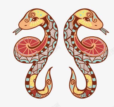 蛇png免抠素材_新图网 https://ixintu.com 创意 复古蛇图案 民族风格图案