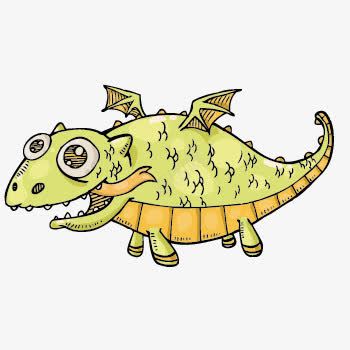 另类卡通插画鳄鱼png免抠素材_新图网 https://ixintu.com 动物 另类卡通 插画 鳄鱼