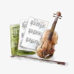 小提琴和乐谱图片小提琴和乐谱高清图片