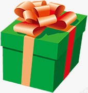 绿色礼物盒png免抠素材_新图网 https://ixintu.com 拟物 礼物盒 绿色