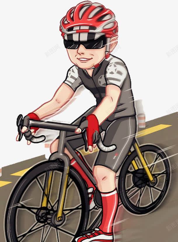 骑自行车的男士png免抠素材_新图网 https://ixintu.com 创意 插画 运动 骑自行车免抠PNG