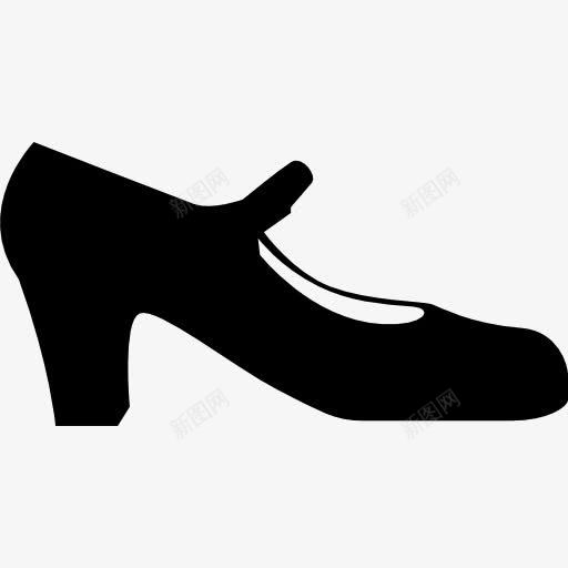 弗拉门戈的黑人女性鞋图标png_新图网 https://ixintu.com 女 工具 工具和器具 弗拉门戈 弗拉门戈的图标 舞蹈 鞋 黑色