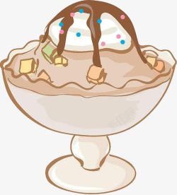 棕色冰激淋巧克力冰激淋高清图片
