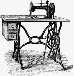 手绘缝纫机素材