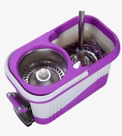 紫色地拖桶素材