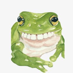 青蛙龇牙片素材