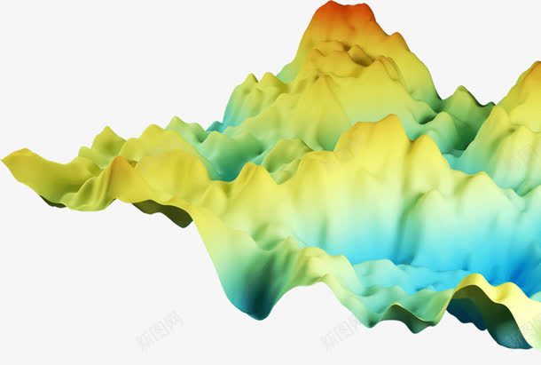 彩色靓丽山峰png免抠素材_新图网 https://ixintu.com 山峰 彩色 设计 靓丽