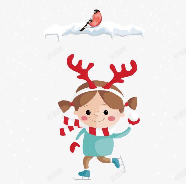 滑冰儿童冬季旅游png免抠素材_新图网 https://ixintu.com 儿童素材 冬季 冬季旅游 滑冰