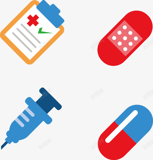 手绘医疗图标矢量图ai免抠素材_新图网 https://ixintu.com 医疗 图标 扁平 手绘 矢量图