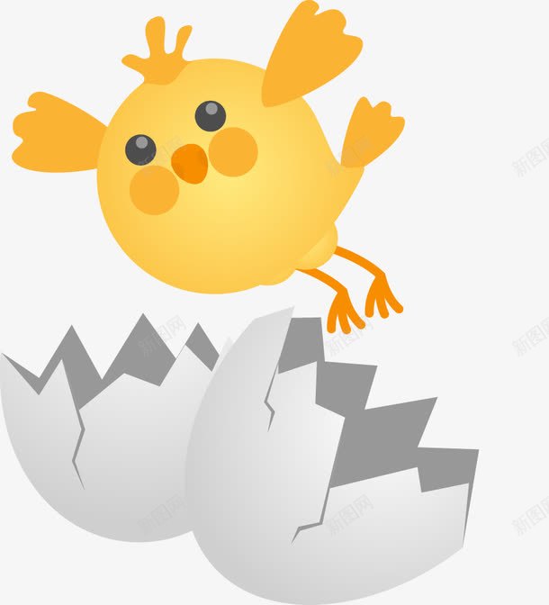 卡通可爱鸡蛋小鸡蛋壳破壳png免抠素材_新图网 https://ixintu.com 卡通 可爱 小鸡 破壳 蛋壳 鸡蛋