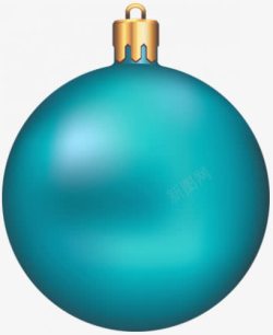 蓝绿色的圣诞节装饰球素材