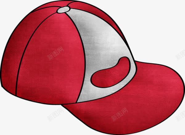 红色帽子png免抠素材_新图网 https://ixintu.com 帽子 手绘 棒球帽 红色 遮阳帽