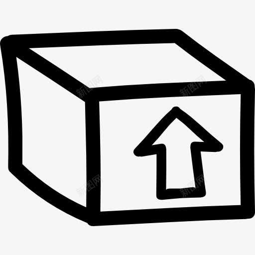 包装盒和一个箭头的手绘符号图标png免抠素材_新图网 https://ixintu.com 上箭头 包 手绘 标志 盒 箭头 箱