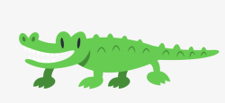 卡通扁平化鳄鱼动物素材