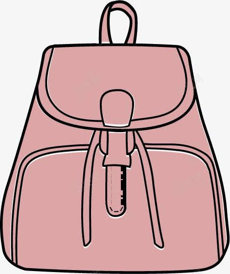 粉色包png免抠素材_新图网 https://ixintu.com 卡通 女包 手绘 粉色 背包