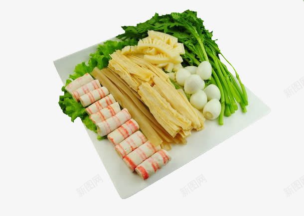火锅标准套餐png免抠素材_新图网 https://ixintu.com 产品实物 标准套餐 美味 美食 肉片 蔬菜