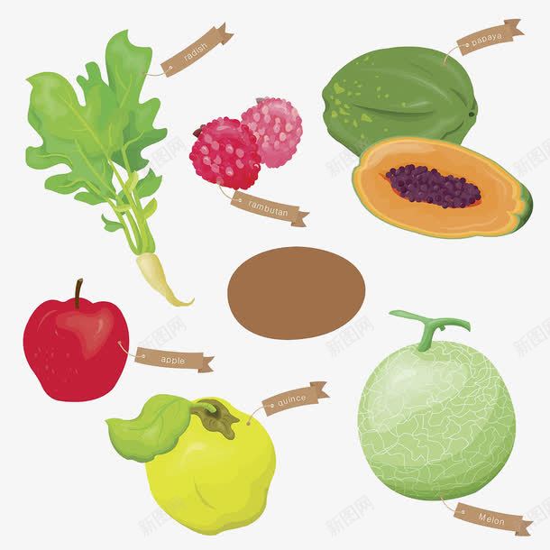 木瓜与蔬菜png免抠素材_新图网 https://ixintu.com 可食用的 有助丰胸的 木瓜 水果 瓜果 瓜果飘香 葛根木瓜 蔬菜 酸甜可口的