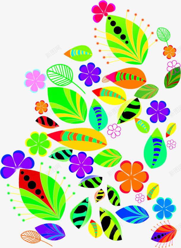 彩色创意花朵树叶美景png免抠素材_新图网 https://ixintu.com 创意 彩色 树叶 美景 花朵