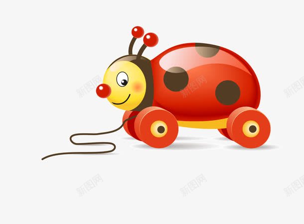 卡通七星瓢虫玩具汽车png免抠素材_新图网 https://ixintu.com 卡通玩具汽车 玩具汽车 矢量玩具汽车