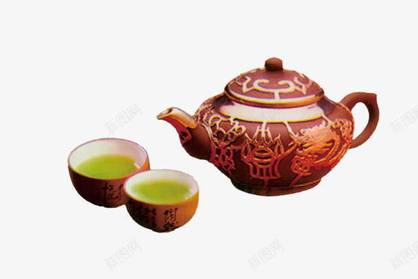 创意雕刻茶具png免抠素材_新图网 https://ixintu.com 创意 艺术茶具 茶具