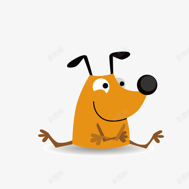 玩劈叉的卡通小狗png免抠素材_新图网 https://ixintu.com 劈叉 动作 动物 卡通 可爱的 小狗 手绘 耳朵