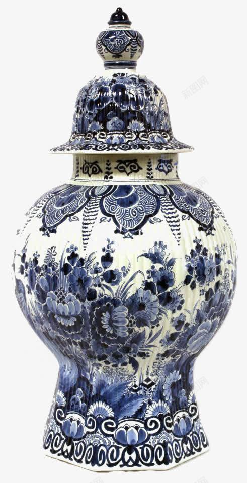 青花瓷花瓶png免抠素材_新图网 https://ixintu.com 瓷器 罐子 花瓶 青花瓷