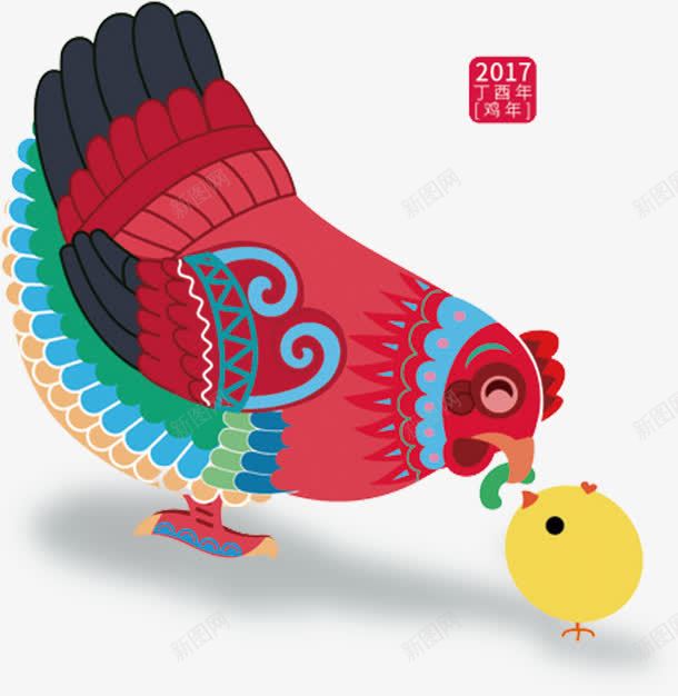 创意剪纸中国风母鸡小鸡png免抠素材_新图网 https://ixintu.com 中国风 创意 剪纸 小鸡 母鸡