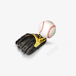 手套和棒球的素材