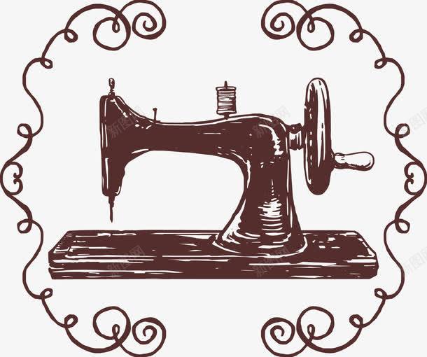 手绘复古裁缝标签图标png_新图网 https://ixintu.com 复古 手绘 标签 裁缝