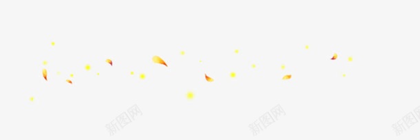 黄色花朵花叶png免抠素材_新图网 https://ixintu.com 花叶 花朵 黄色