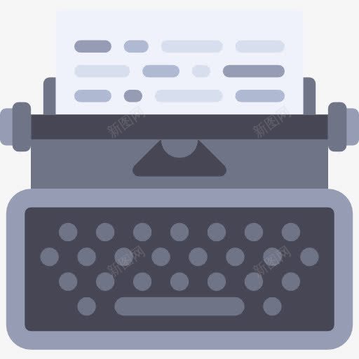 打字机图标png_新图网 https://ixintu.com 书写工具 写作 打字机 片 网页
