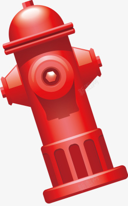 红色水泵铁制品工艺矢量图素材