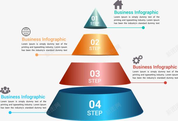 金字塔商务信息表png免抠素材_新图网 https://ixintu.com 分层金字塔 商务信息 图表 彩色 矢量金字塔 金字搭