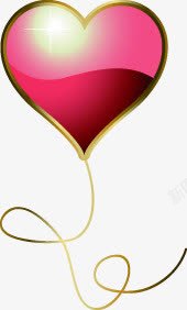 粉色爱心婚礼气球素材