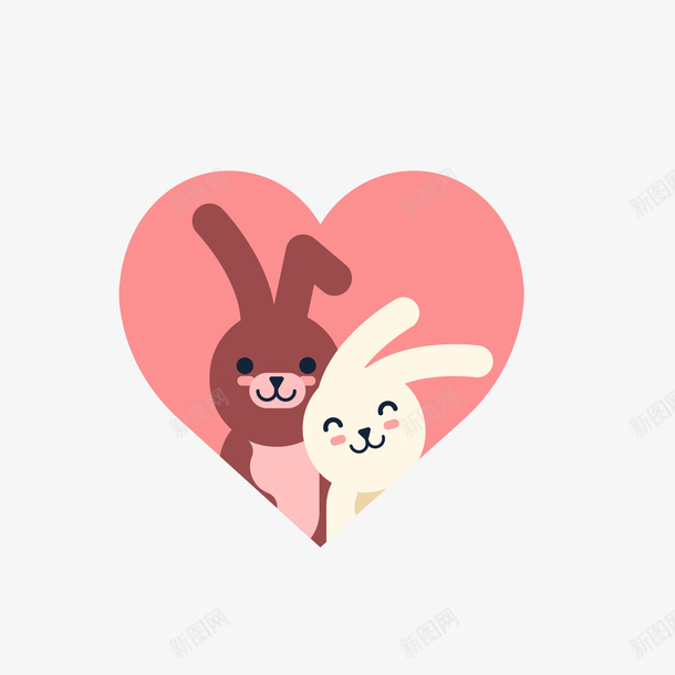 卡通兔子矢量图eps免抠素材_新图网 https://ixintu.com 兔子 动物 动物插画 卡通 卡通动物 可爱动物 小动物 矢量图
