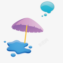 水泽立春的雨水和雨伞矢量图高清图片
