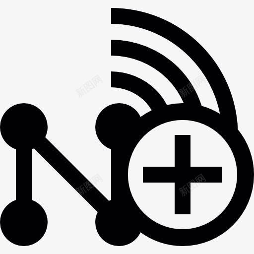 添加无线网络图标png_新图网 https://ixintu.com WiFi 加号 接口 标志 标识 符号 网络