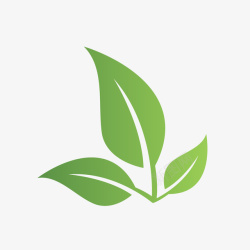 卡通绿叶装饰手绘文艺小清新素材