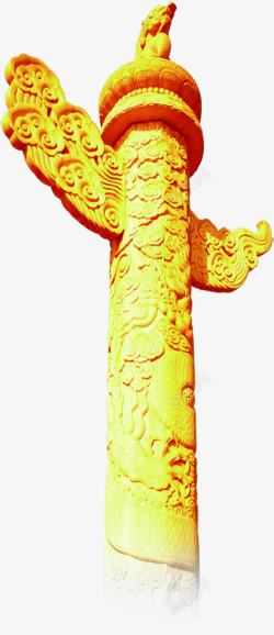 黄色节日雕塑荣耀素材