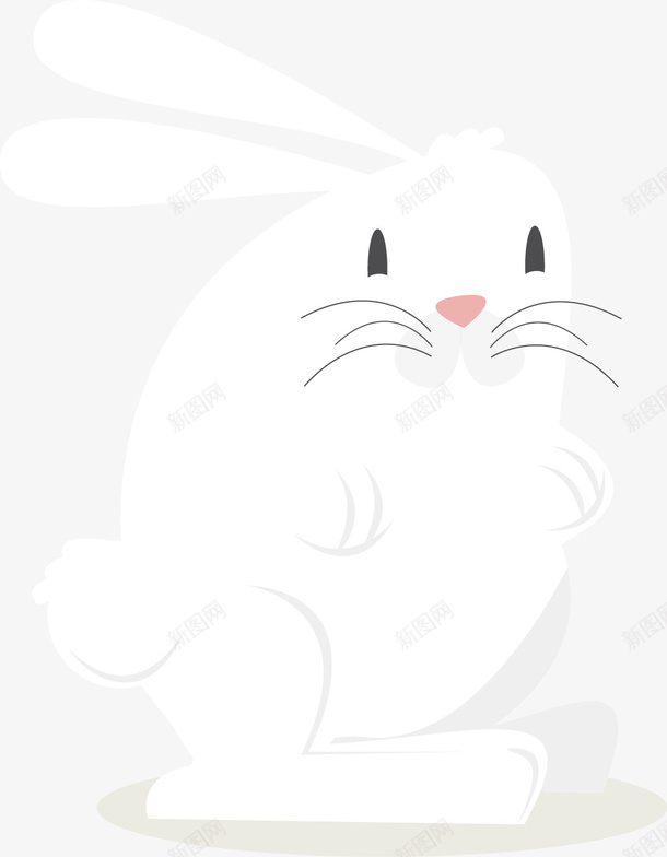 卡通小白兔装饰图案png免抠素材_新图网 https://ixintu.com 免抠PNG 卡通 小白兔 装饰图案